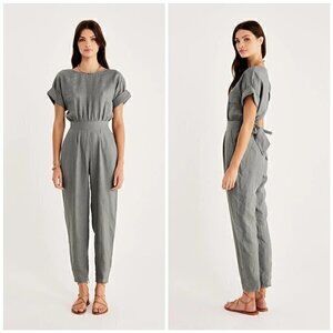 Rumer the Label The LouLou Jumpsuit 100% Linen in Fern Size M NWT